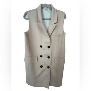 Endless Rose Blush Double Breasted Button Mini Vest Dress Size Small